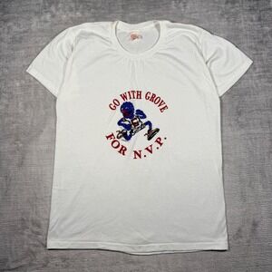 Grover Shirt Mens Medium White Vintage 1988 Sesame Street Single Stitch Sports